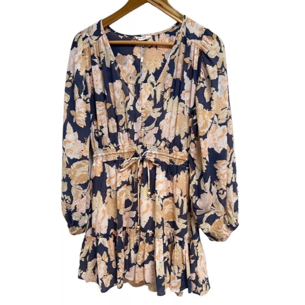 Kivari Briar Floral Cotton Mini Dress Size Small
